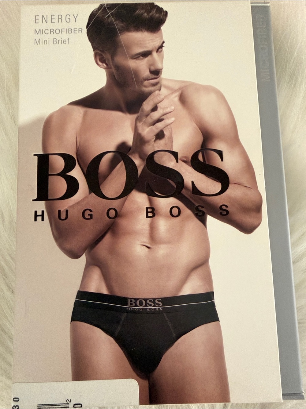 Hugo Boss XL Black Microfiber Briefs with Branded Waistband